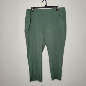 Eddie Bauer green traveler hiking on the go pants plus size Pull On xxl